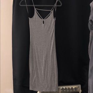 Grey midi dress